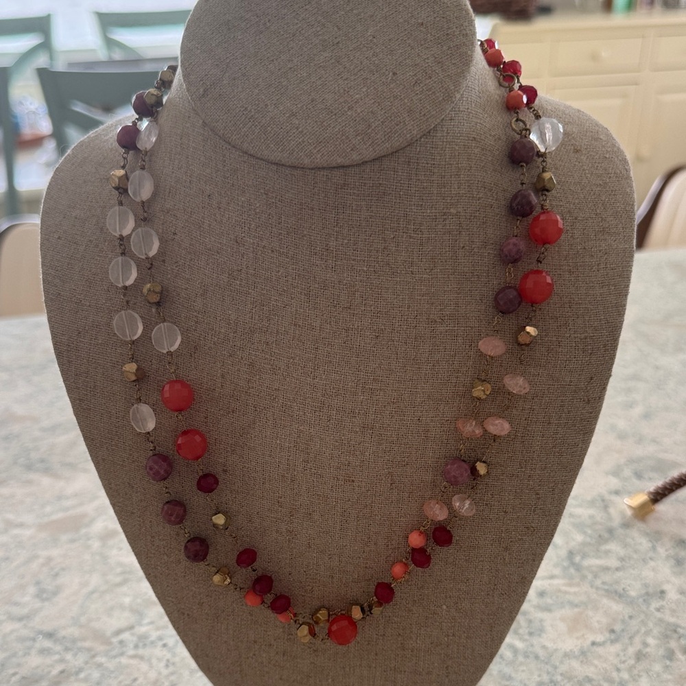 Stella & Dot Aileen long or layer Beaded Necklace